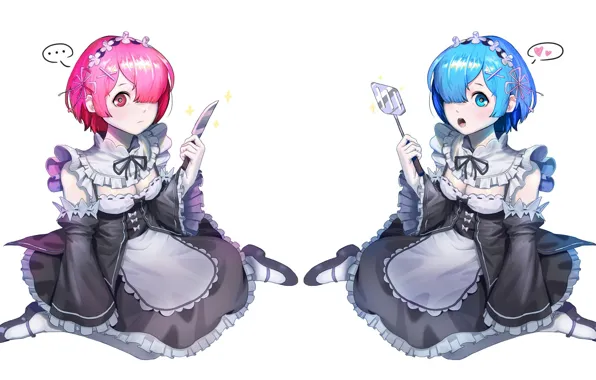Girls, Re: Zero kara hajime chip isek or Seikatsu, From scratch, REM, RAM