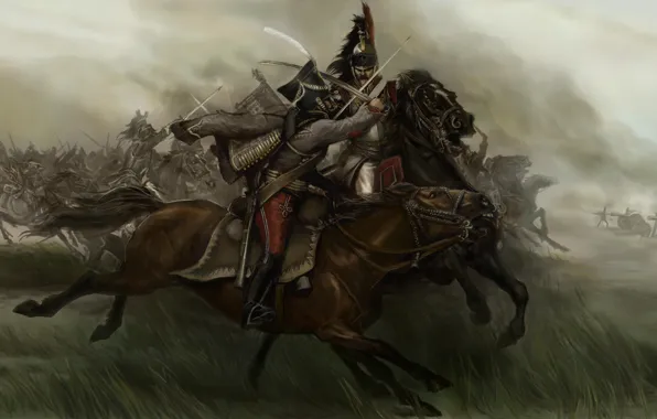 Art, watercolor, pencil, painting, Mount & Blade, gouache, wallpaper., Battle Of Borodino