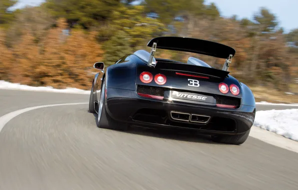 Picture Bugatti, Veyron, perfect, hypercar, rear wing, Bugatti Veyron 16.4 Grand Sport Vitesse Roadster