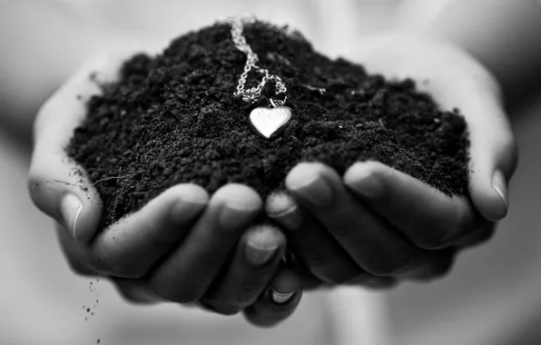 Picture love, earth, Love, hands, pendant, heart