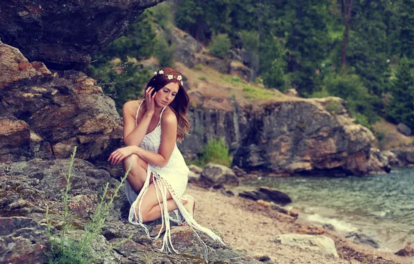 Picture Girl, Nature, Beautiful, Maiden, Forest