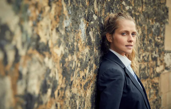 Picture look, girl, pose, wall, actress, hair, Teresa Palmer, Teresa Palmer