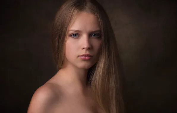 Look, girl, face, background, sweetheart, portrait, light, brown hair