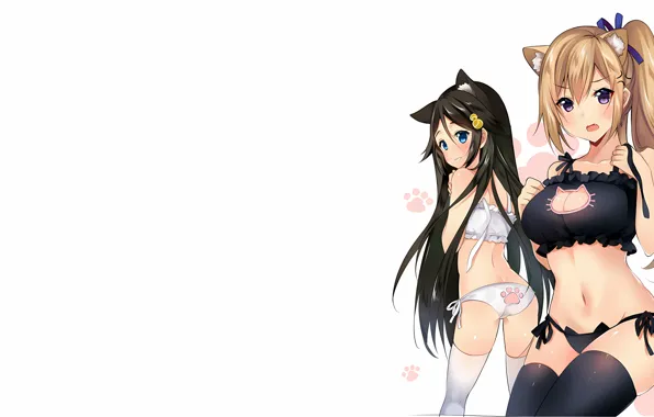 Sexy, lingerie, ass, pantsu, bra, cleavage, panties, thighhighs