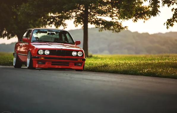 Tuning, BMW, BMW, red, red, tuning, E30