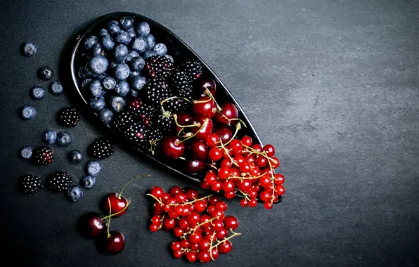 Berries, blueberries, currants, BlackBerry
