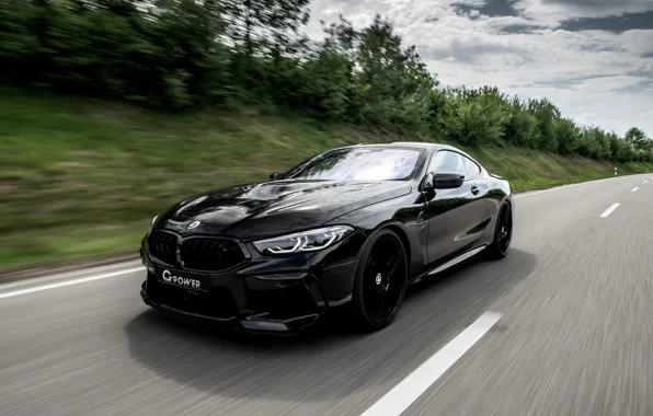 Picture road, movement, coupe, BMW, G-Power, Bi-Turbo, 2020, BMW M8