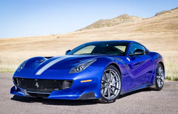 Blue, sports car, Gran Turismo, Ferrari F12 TDF