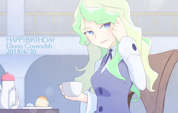 Girl, Cup, Academy for witches, Little Witch Academia