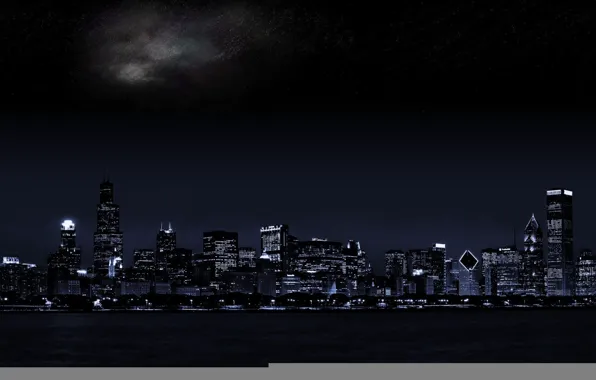 Download A City With A Lot Of Stars On It Wallpaper
