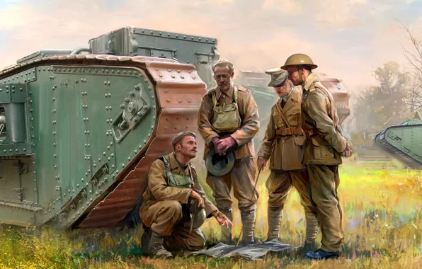 Tank, heavy tank, British Army, Tankers, Mark I, The first World war