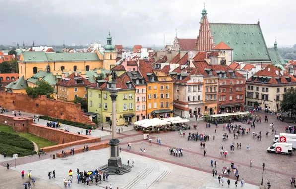 Home, area, Poland, Warsaw, Old town