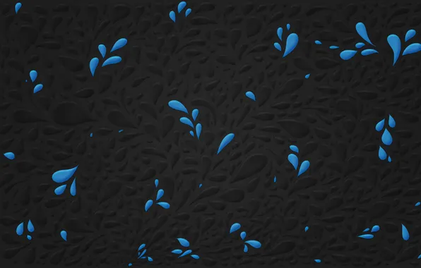 Drops, black background, VLADSTUDIO