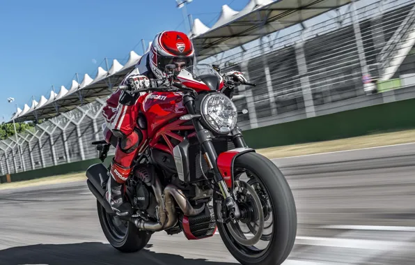 Red, Ducati, Monster, moto, road, bike, Legend, speed