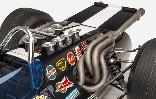 Engine, Eagle, 1968, Chrome, Classic car, Sports car, Indianapolis 500, Indianapolis 500-Mile Race