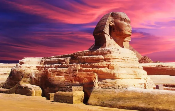 Picture sculpture, attraction, Egypt, Sphinx