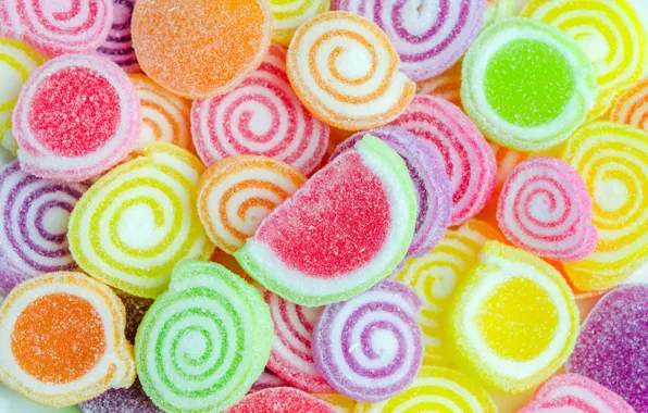 The sweetness, sugar, colorful, bokeh, marmalade