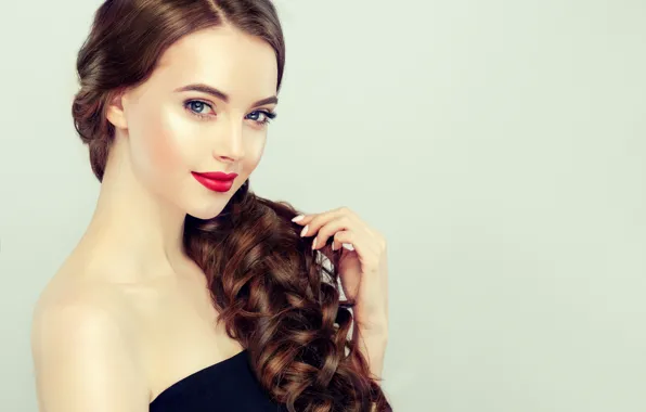 Picture look, girl, decoration, face, hair, portrait, beauty, hands