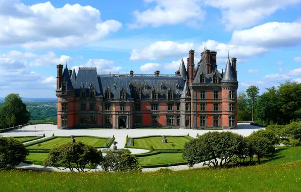 Trees, castle, garden