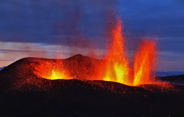 The volcano, the eruption, Iceland, Eyjafjallajökull