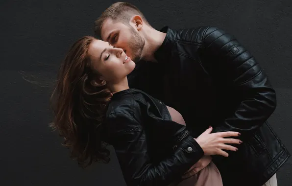 Girl, happiness, pose, passion, kiss, hugs, pair, male