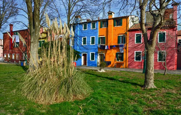 Picture paint, home, Italy, Venice, Burano island