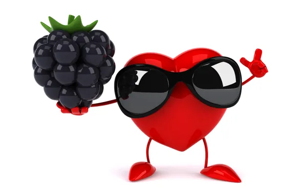 Heart, heart, BlackBerry, funny, rendering