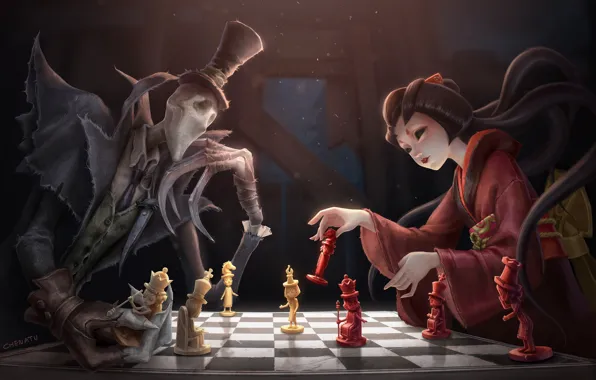 The game, Chess, China, Figure, Figures, Art, Board, Fiction