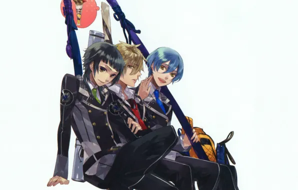 Form, bag, three, art, case, starry sky, students, kazuaki