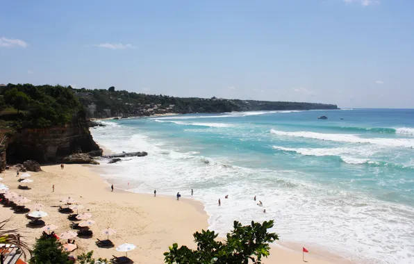 Sand, The sun, The ocean, Beach, Summer, Bali, Surfing