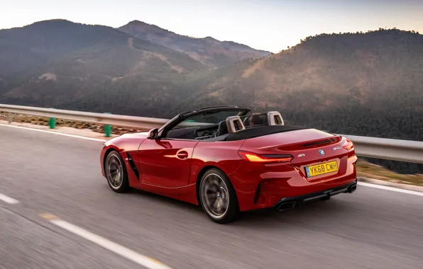Picture mountains, red, BMW, Roadster, BMW Z4, M40i, Z4, 2019