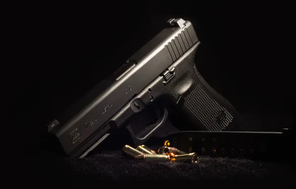 Picture background, Austria, cartridges, Glock 17, self-loading pistol