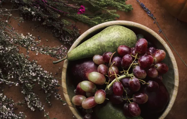 Picture Fruit, Grapes, Pear