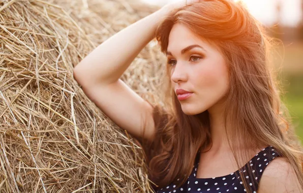 Look, girl, light, close-up, nature, face, pose, portrait