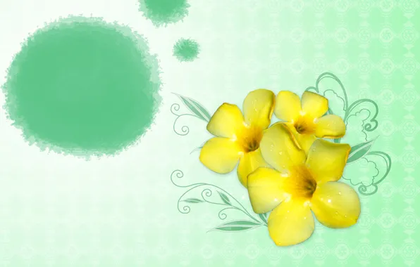 Yellow, collage, Wallpaper, figure, petals, Bud, the sun