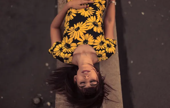 Girl, pose, background