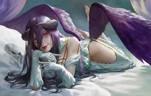 Girl, wings, the demon, fantasy