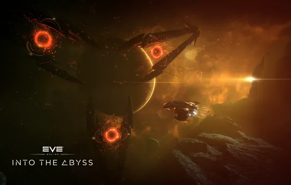 Space, planet, station, the portal, asteroids, space, ruins, the gates