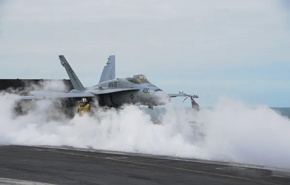 Wallpaper fighter, deck, the rise, multipurpose, FA-18C Hornet for ...