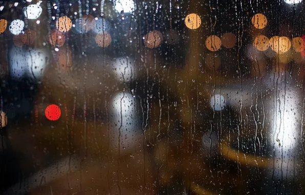 Picture glass, background, rain