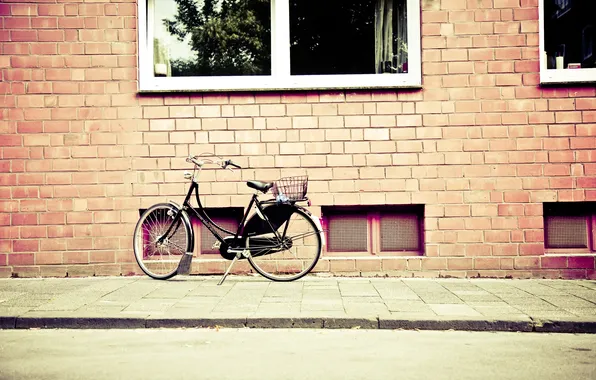 Bike, house, wall, street, Windows, photo, photographer, markus spiske