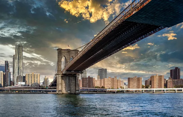 Picture Manhattan, NYC, Brooklyn bridge