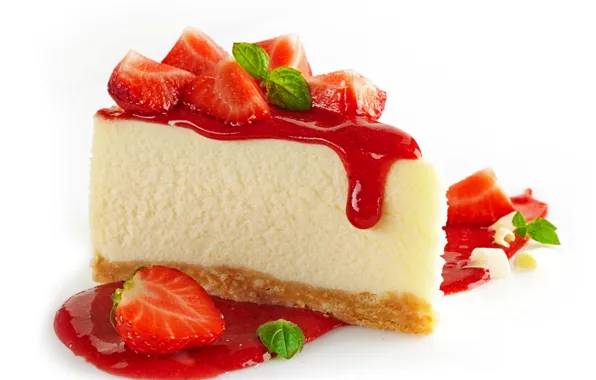 Picture berries, strawberry, pie, cake, cake, mint, dessert, cakes