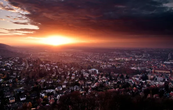 Sunset, The city, Germany, End Of Day, The End Of The Day