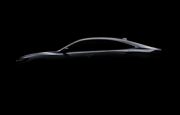 Picture background, black, Prototype, silhouette, profile, Honda, side view, Insight
