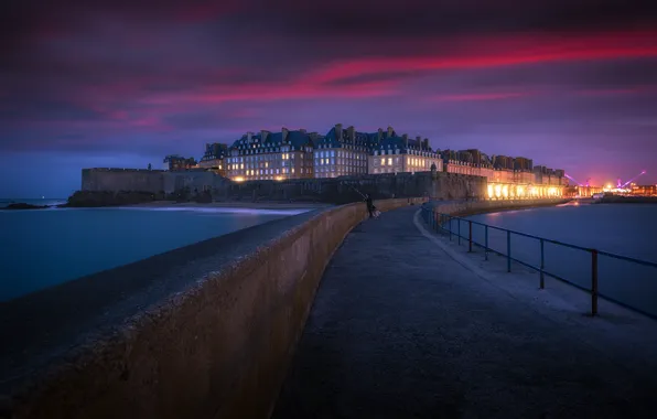 Picture sea, the city, shore, Saint Malo