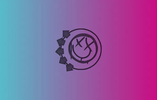 Picture pink, blue, minimalism, Blink-182