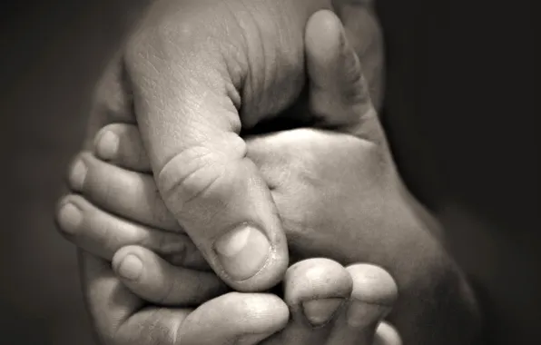 Picture black and white, hands, fingers
