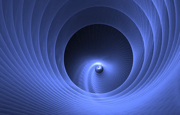 Line, color, spiral, the tunnel, the volume