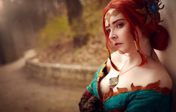 Picture The Witcher, cosplay, Triss Merigold, Triss Merigold, The Witcher 3, Rozari Cosplay